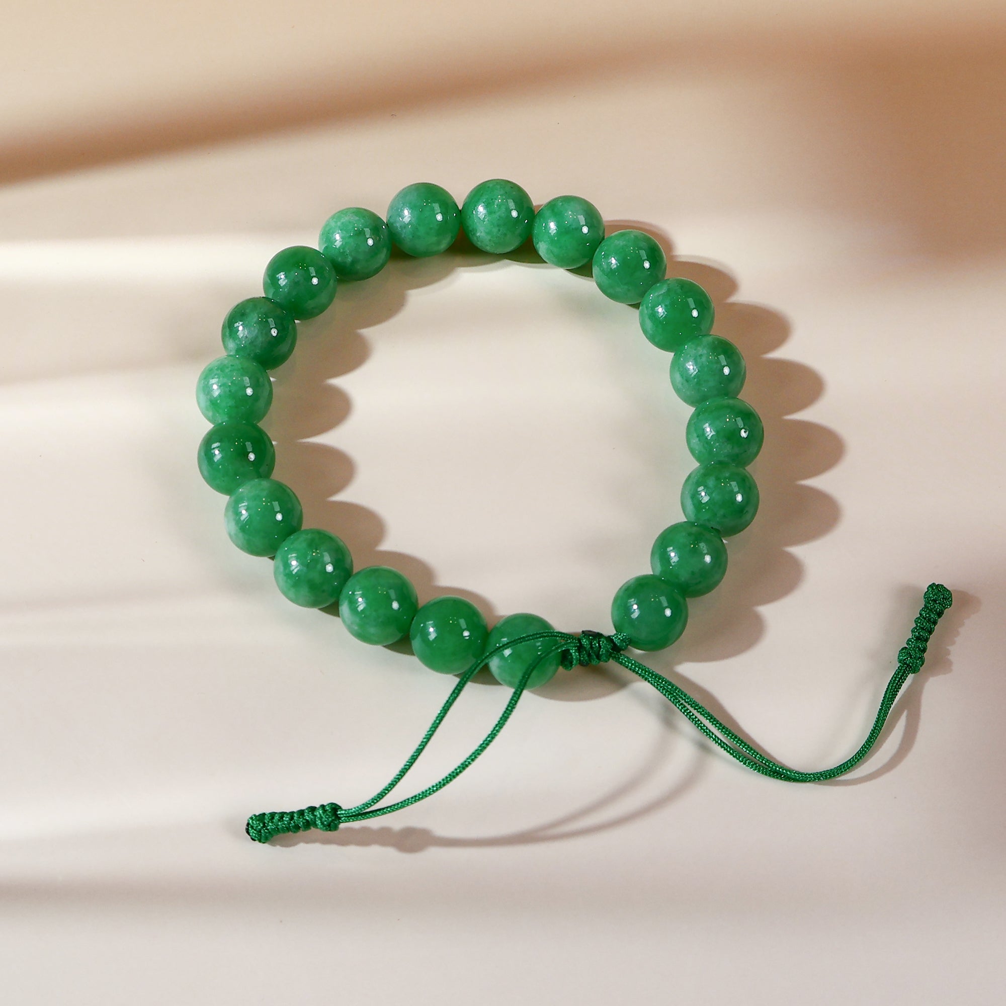 Adjustable Size Beaded Jade Bracelets