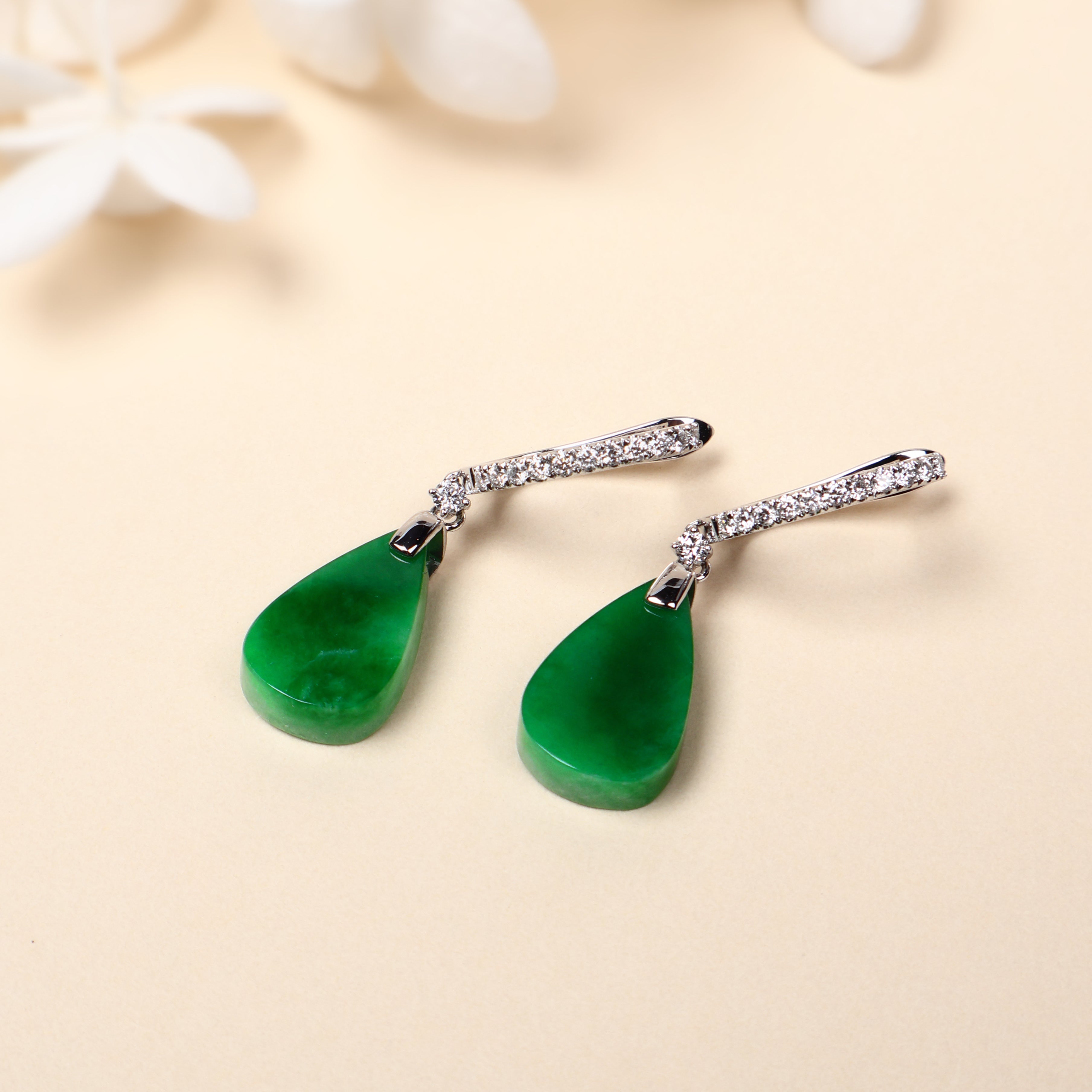 Green Jade Earrings