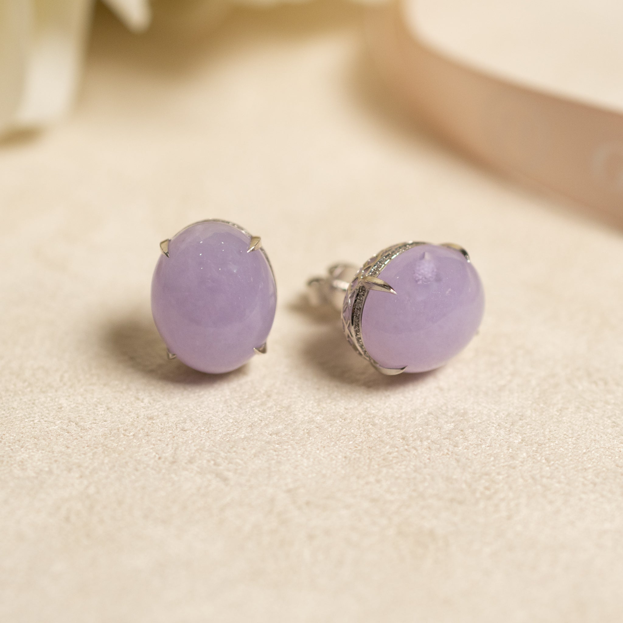 Purple Jade Earrings