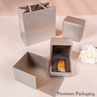 Packaging Box Of Natural Grade A Carved Lotus Leaf Orange Jade Pendant