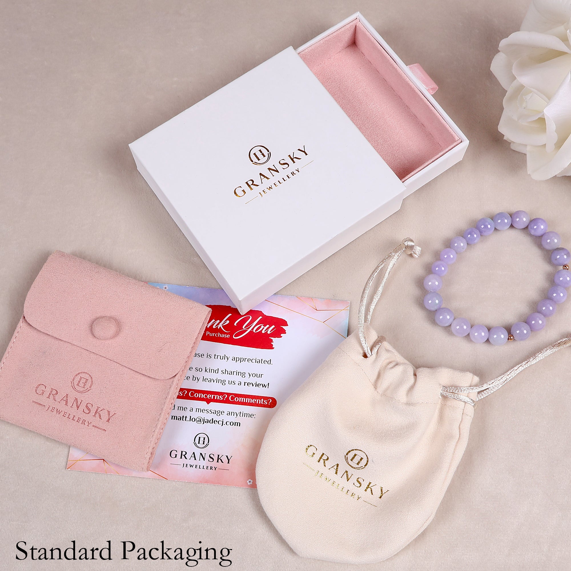 Purple Jade Bracelet Packaging