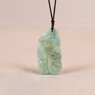 Gransky Hand Carved Natural Green Jade Pendant