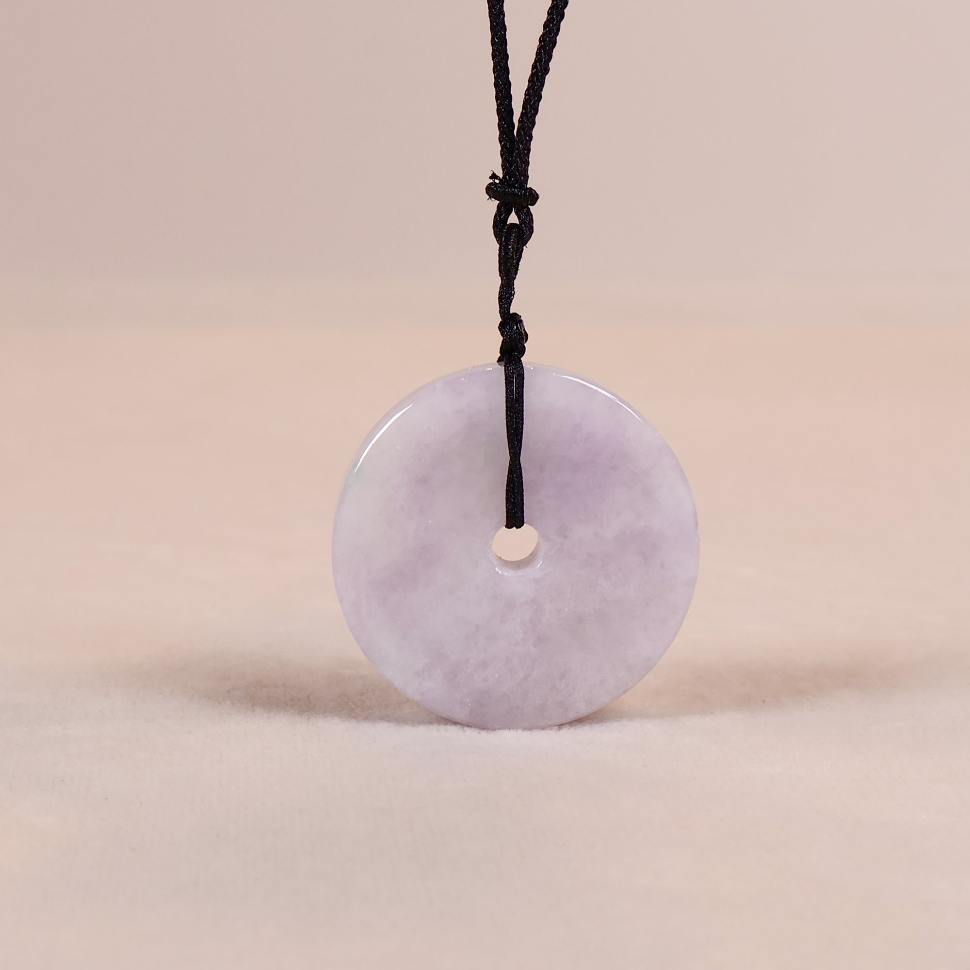 Gransky Purple Jade Disc Pendant Necklace