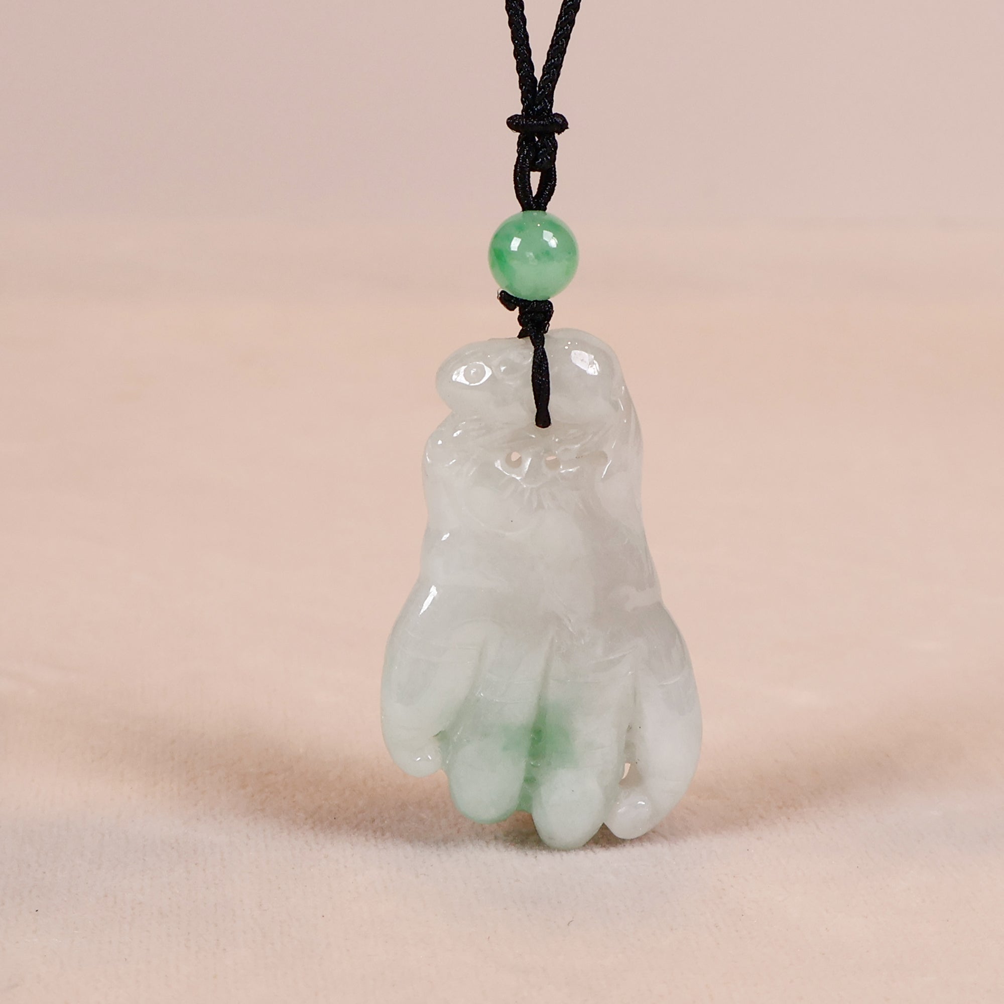 Two Tone Buddha's-Hand Jadeite Pendant Necklace