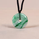 Gransky Burmese Jadeite Jade Lucky Green Jade Donut Pendant for a Jade Lover