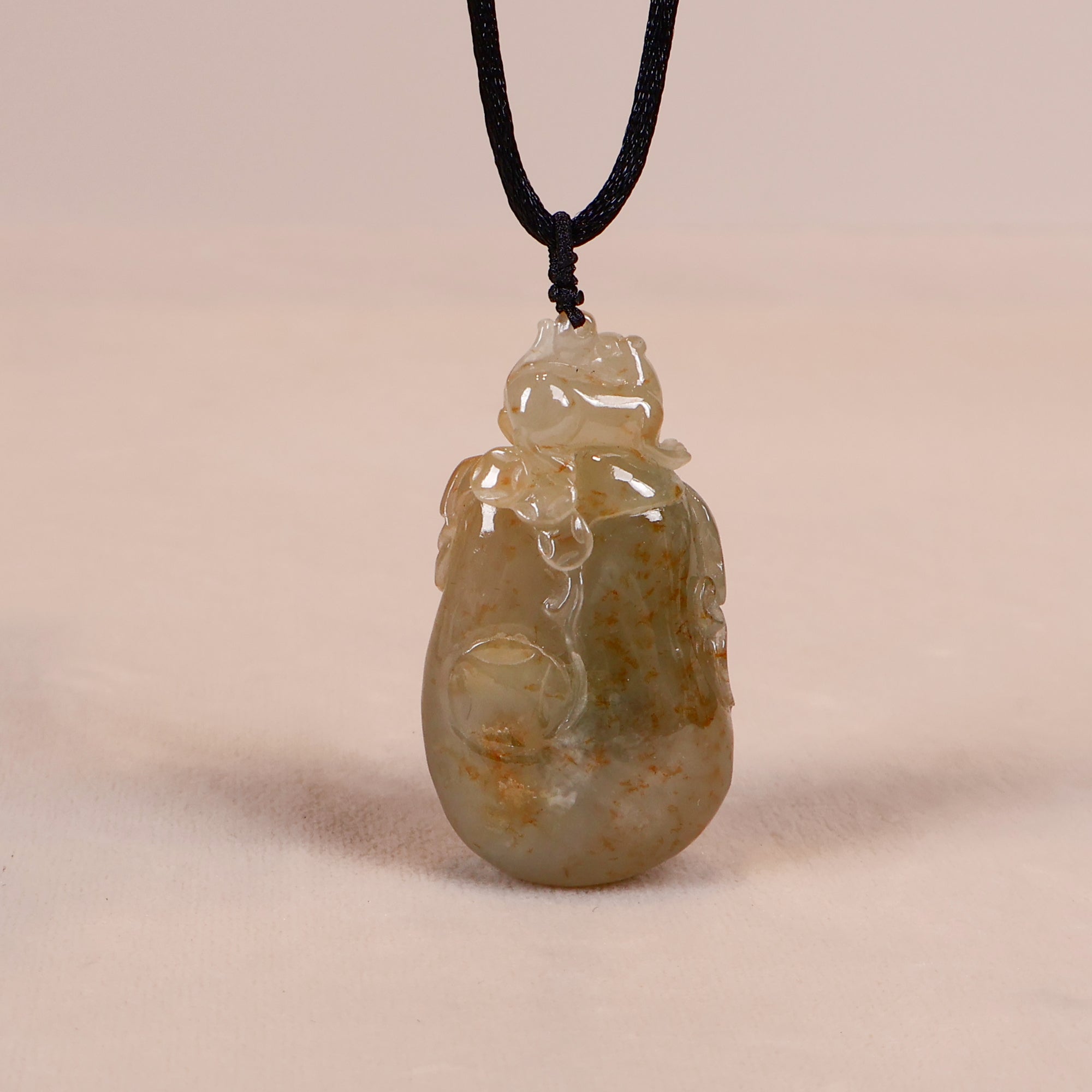 Orange Melon Jade Pendant