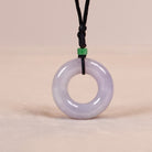 Jade Circle Pendant Necklace Handmade Jewelry