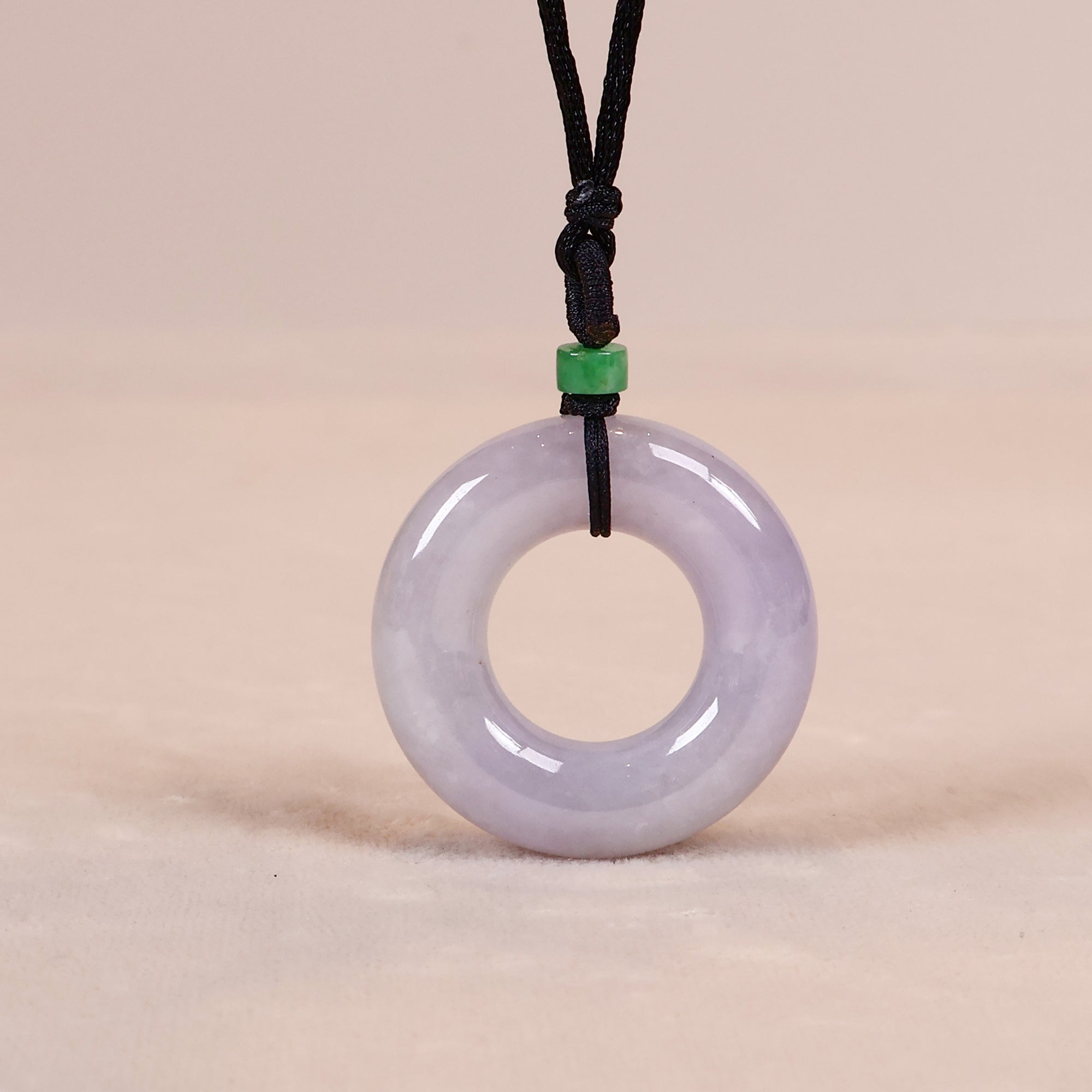 Jade Circle Pendant Necklace Handmade Jewelry