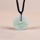 Gransky Disc Green Jade Pendant Necklace