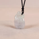 Jade Carving Monk Pendant Necklace