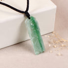 Natural Burmese Jade Hand-Carving Fish Pendant Necklace