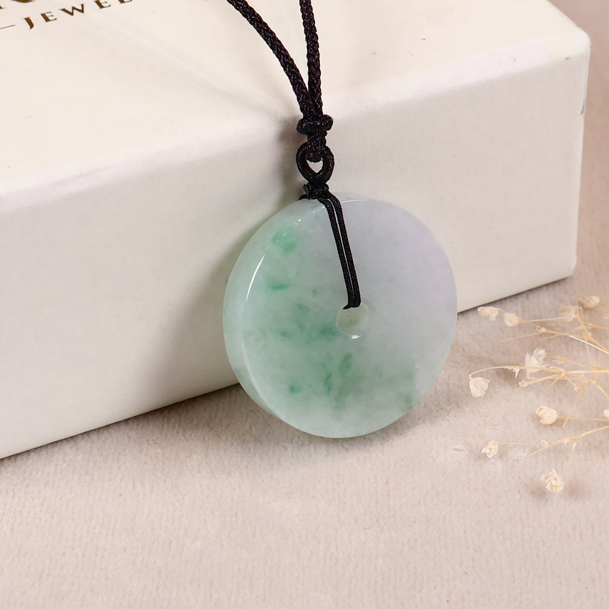 Natural Jade Donut Pendant