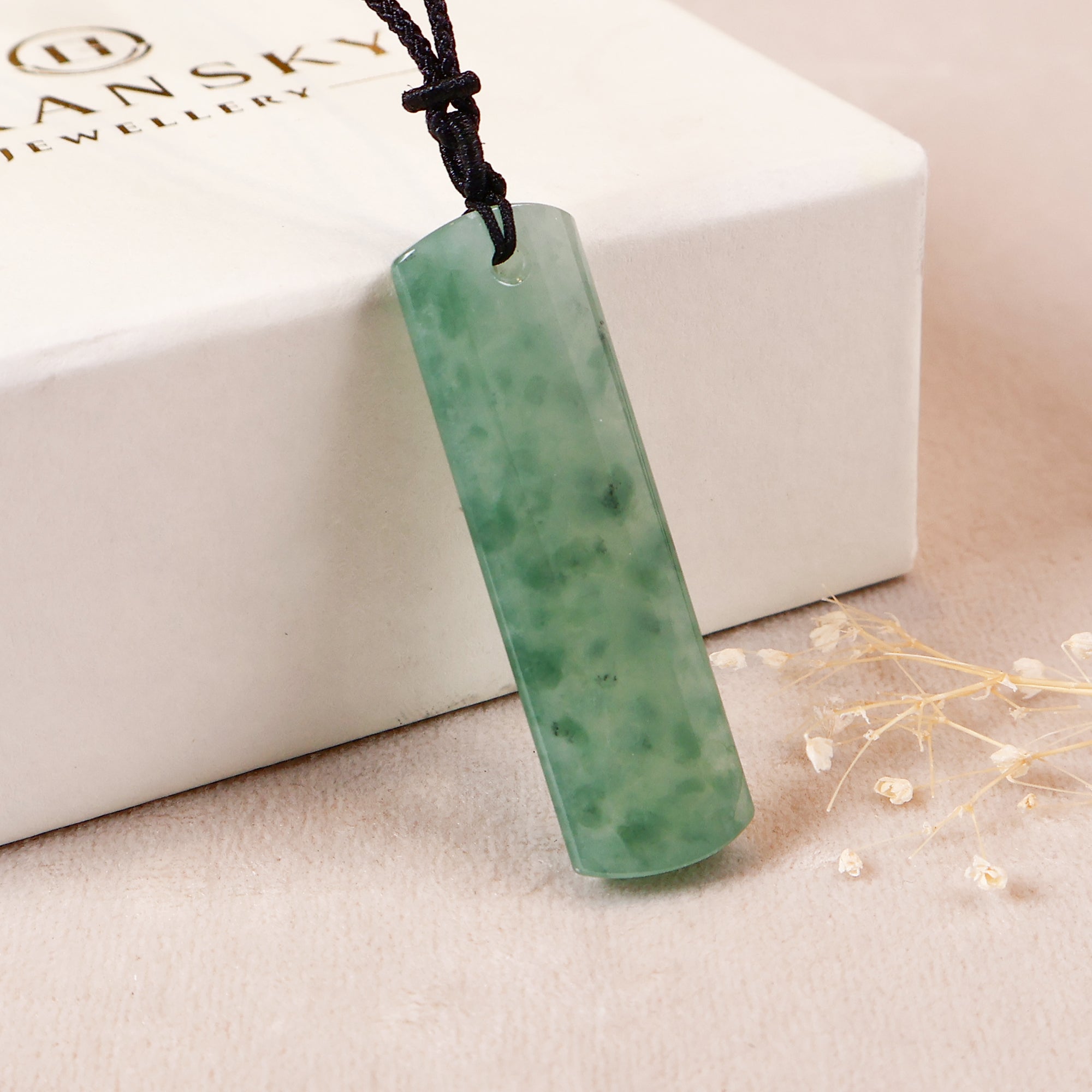 Green Burma Jade Pendant Necklace