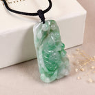 Gransky Hand-Carved Carp Jadeite Jade Pandant Jewelry