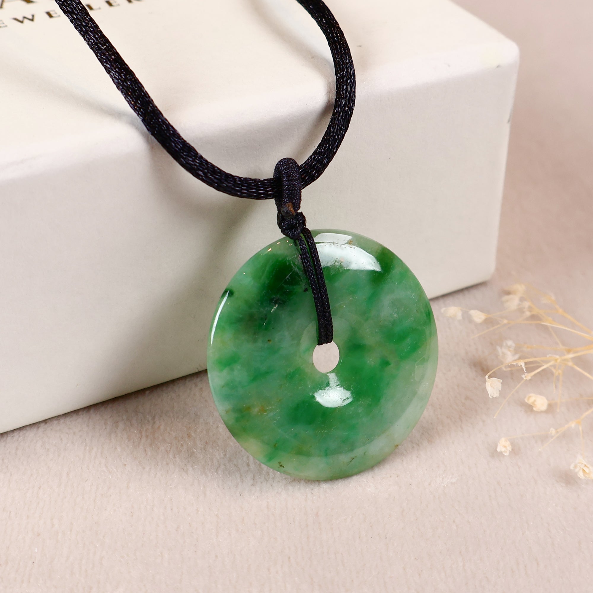 Natural Green Jadeite Pendant, Natural Jade Charm Necklace, Jade Jewellery for Men, Natural Type A Burmese Jade