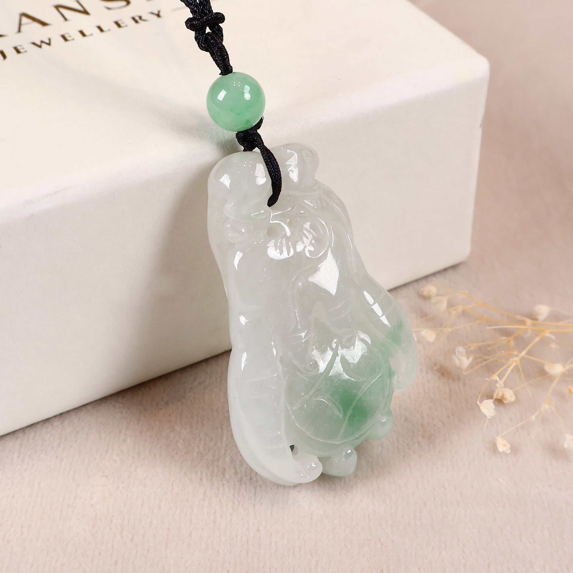 Two Tone Buddha's-Hand Jadeite Pendant Necklace