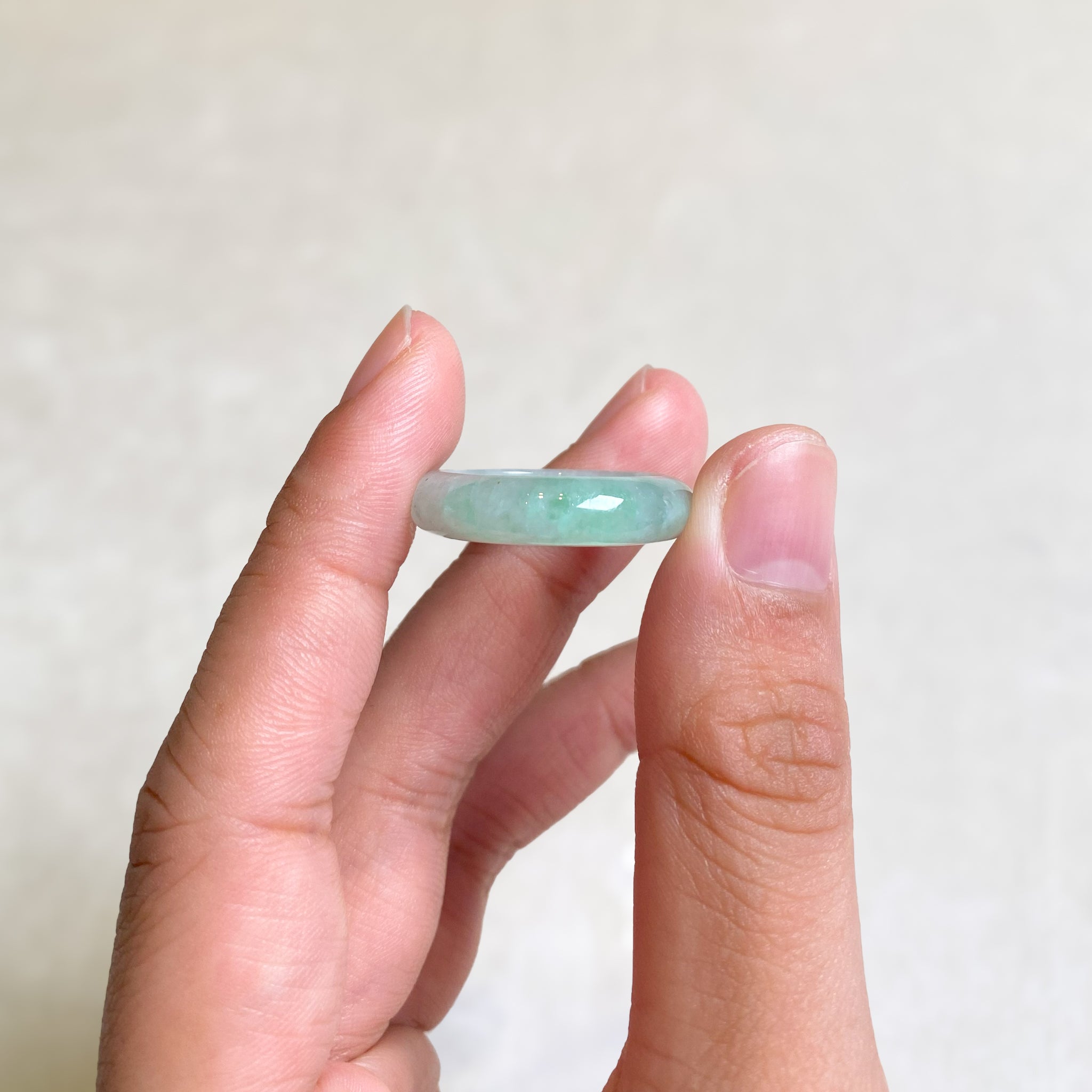 Gransky Natural Burmese Green Jade Ring Jewelry for woman