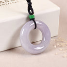 Jade Circle Pendant Necklace Handmade Jewelry