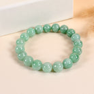 Bright Green Bead Bracelet, Natural Type A Burmese Jade Bracelet, Real Jadeite