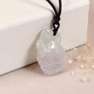 Jade Carving Monk Pendant Necklace