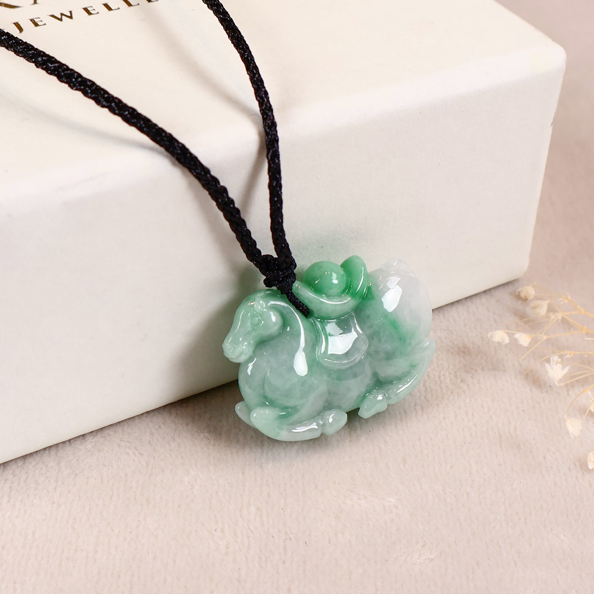 Horse Jade Pendant Necklace