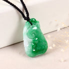 Green Natural Ruyi Jade Pendant Necklace