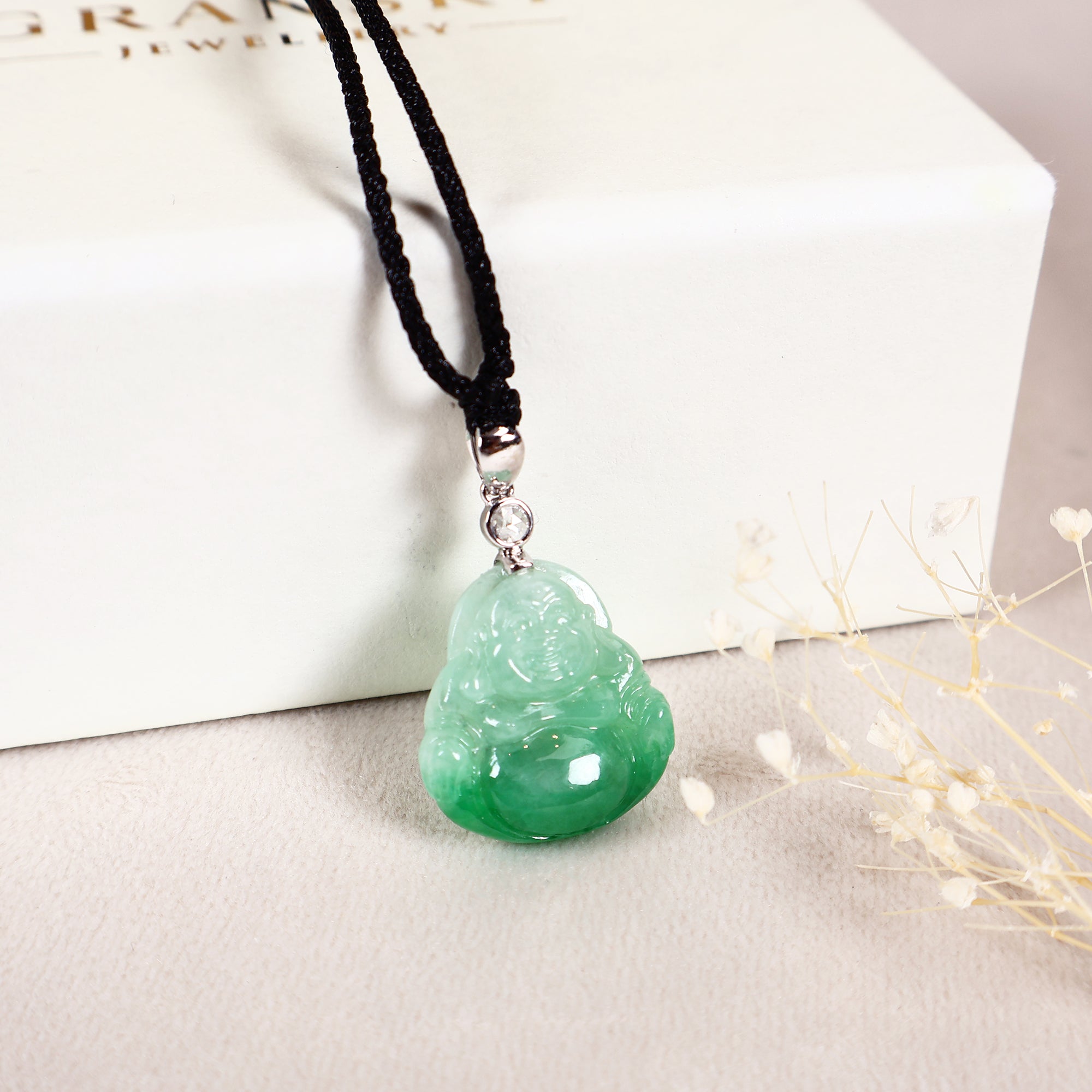 Maitreya Buddha Jade Pendant