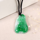 Green Natural Ruyi Jade Pendant Necklace