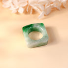 US8.5 Square Flat Top Jade Ring