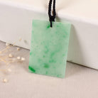 Gransky's Products Natural Myanmar Rectangular Jade Pendant Necklace