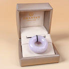 Packaging Box Of Gransky Jadeite Jewelry Gift A-Grade Natural Purple Jade Donut Necklace