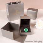 Packaging Box Of Natural Green Disc Jade Pendant Necklace