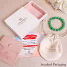 Intense Green Jade Bead Bracelet Packaging