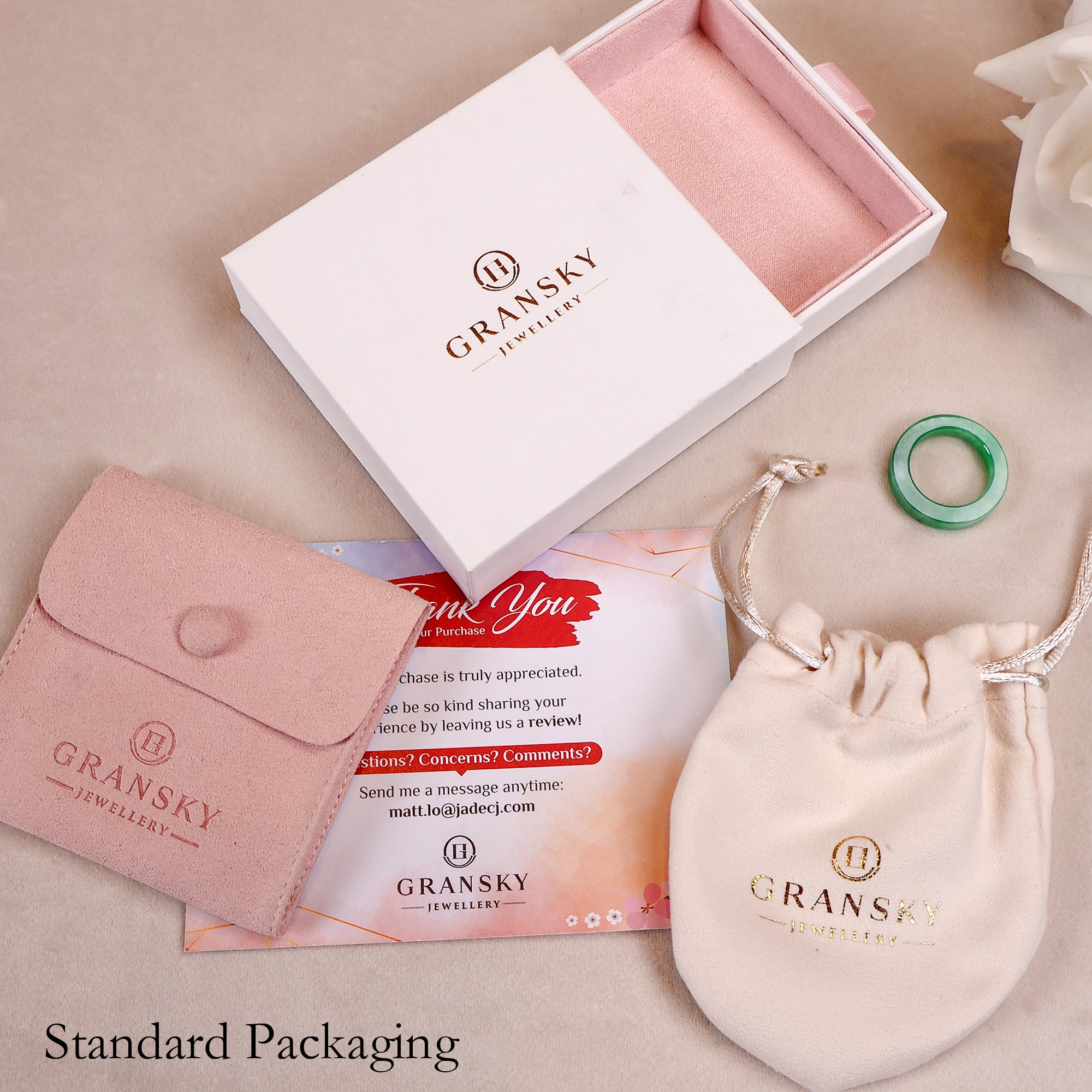 packaging of jade circle ring