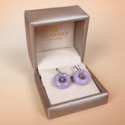 Packaging Of Grade A Purple Jade Drop Earring