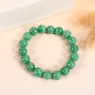 Intense Green Bead Bracelet, Natural Type A Burmese Jade, Bracelet for Men/Women