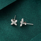 Gransky 18K White Gold Natural Brilliant Cut Diamond Stud Earrings