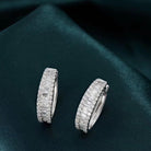 Gransky 18K White Gold Natural Diamond Hoop Earrings