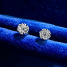 Gransky 18K White Gold 0.18CTW Diamond Round Cluster Stud Earrings