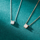 Gransky 18k White/Rose Gold And 18k Rose Gold Square Diamond Pendant Necklace