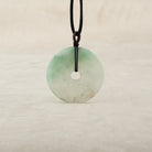 Gransky Ocean Green Round Burmese Jade Pendant Amulet 40mm