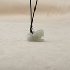 Lilac Burmese Jade Hand-carved Kirin Shape Jade Pendant Necklace