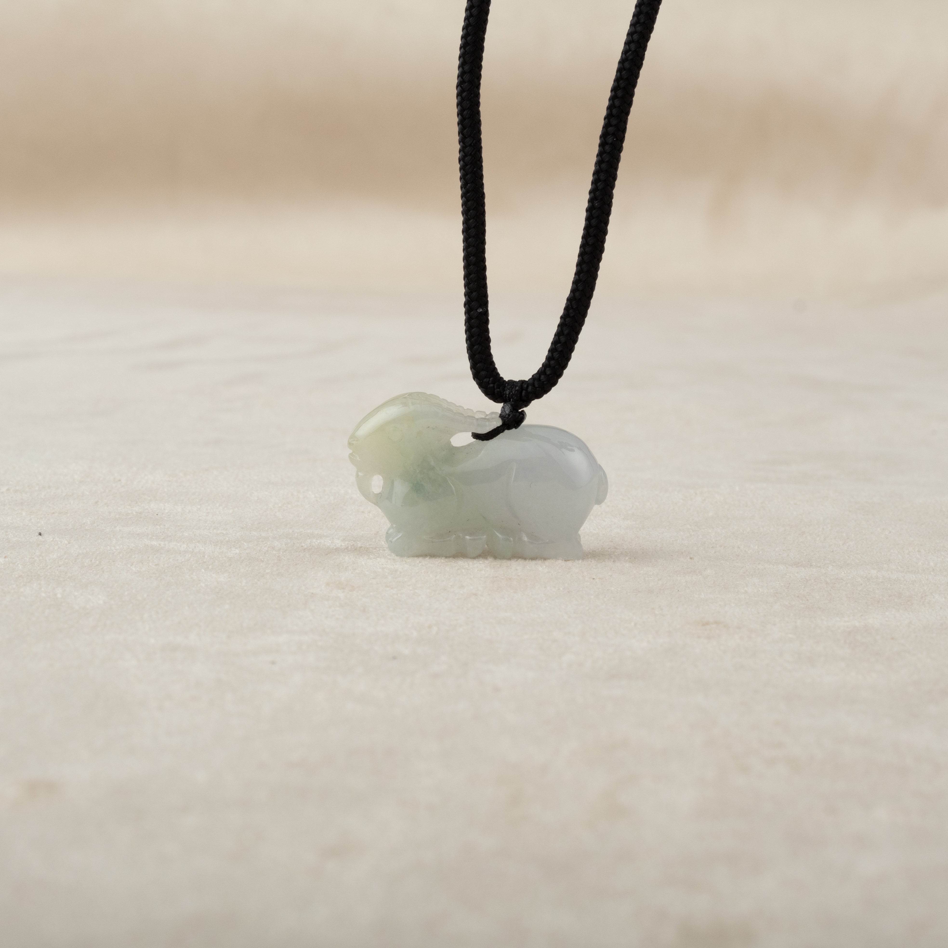 Goat Animal Jade Carved Pendant