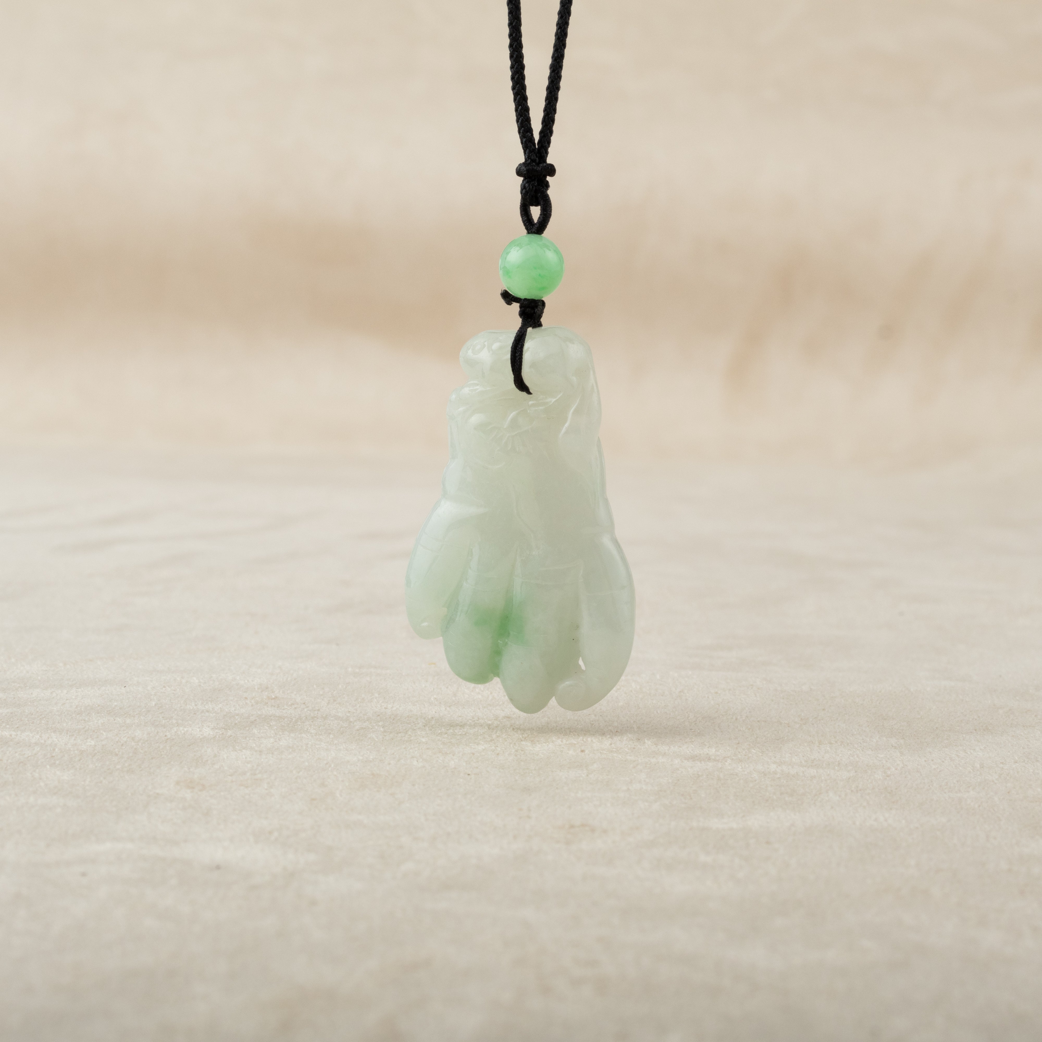 Two Tone Buddha's-Hand Jadeite Pendant Necklace