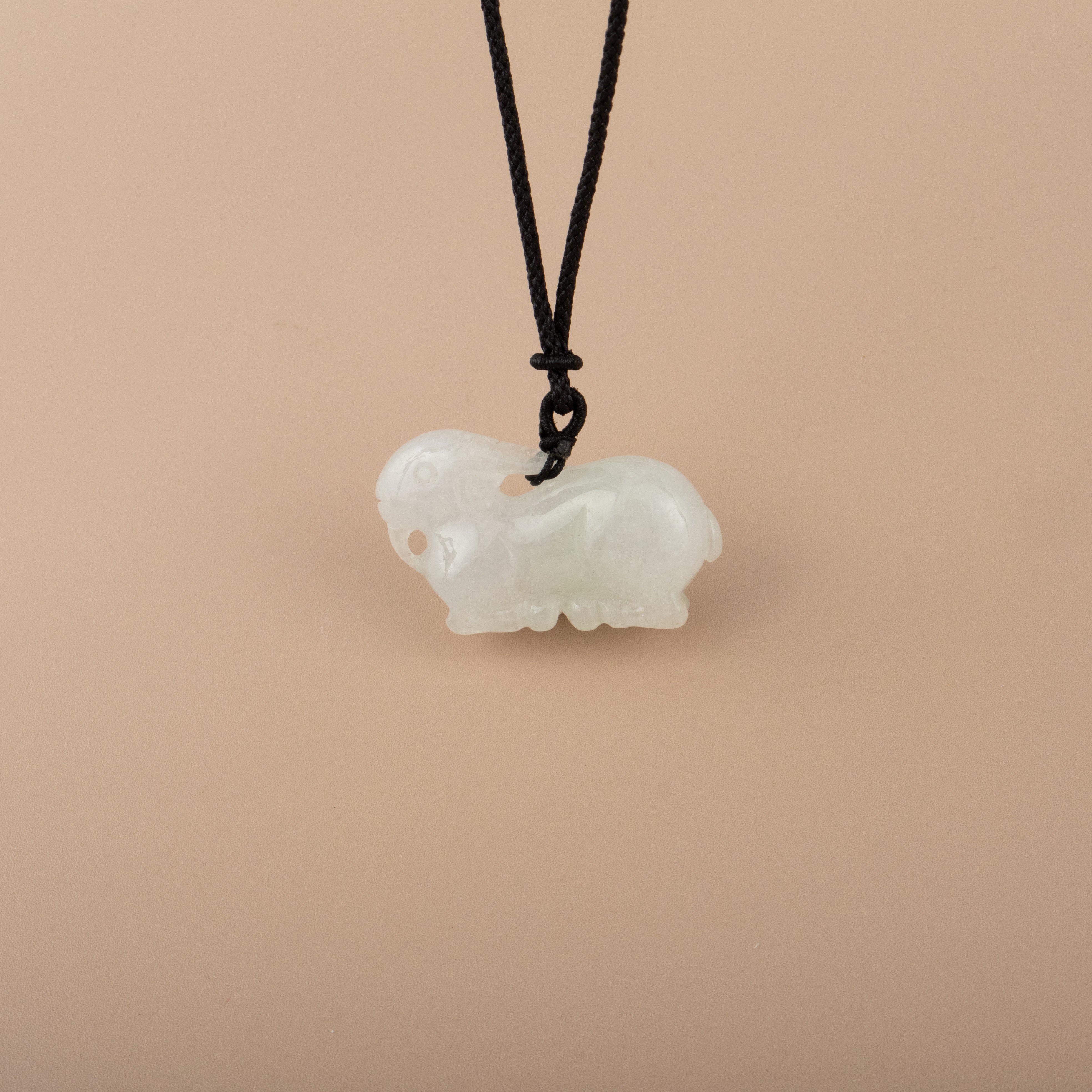 Gransky Carved Goat Jadeite Pendant