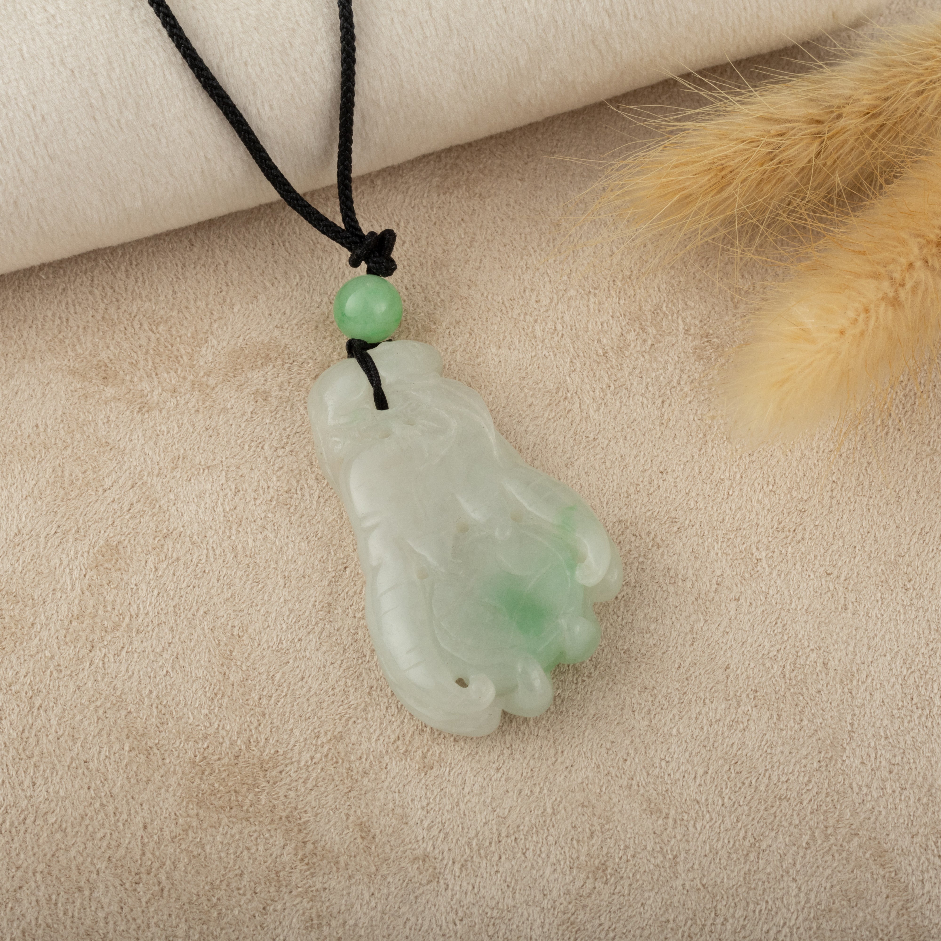 Two Tone Buddha's-Hand Jadeite Pendant Necklace