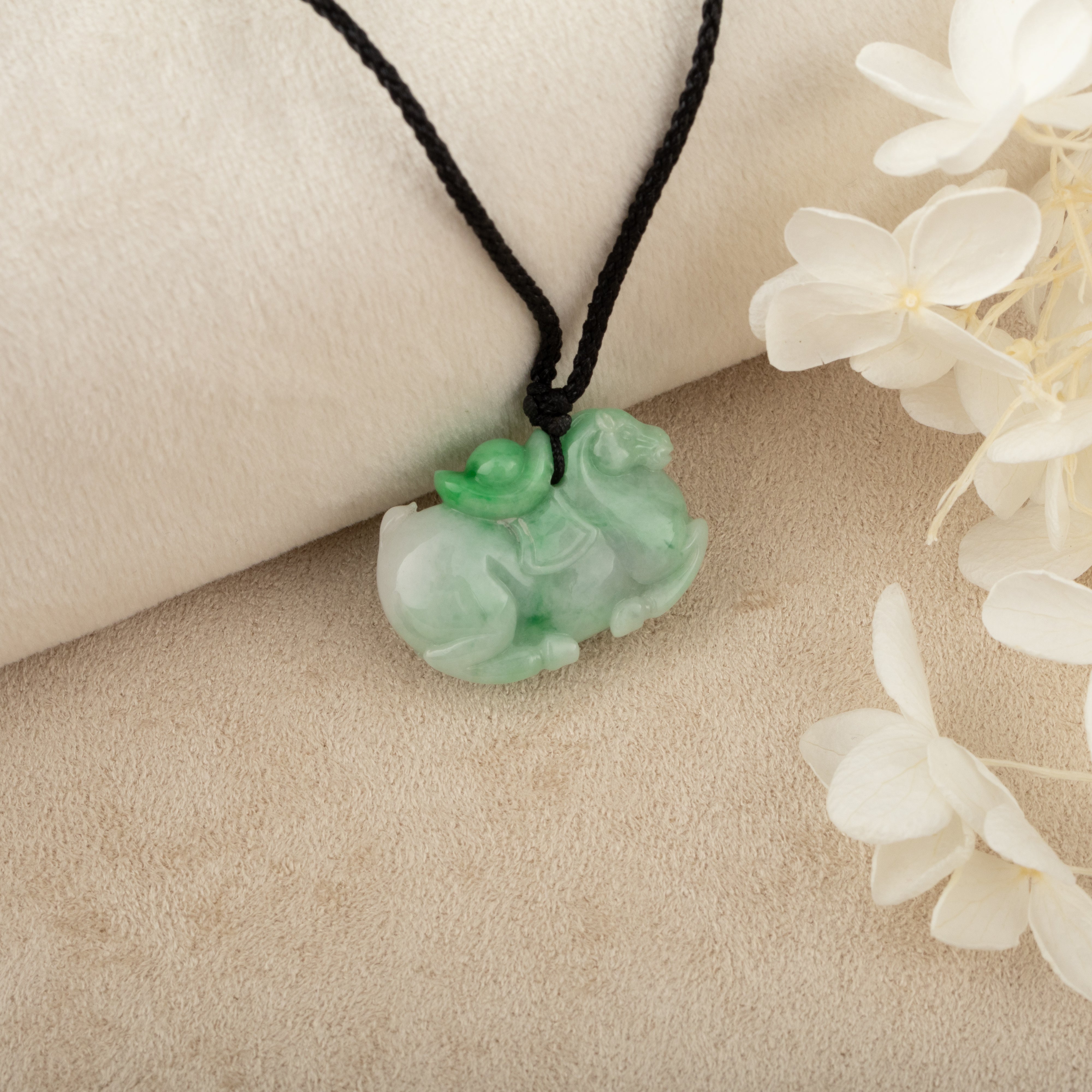 Horse Jade Pendant Necklace