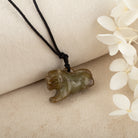 Burmese  A Grade Yellow Jade Carving Qilin Jadeite Pendant Necklace