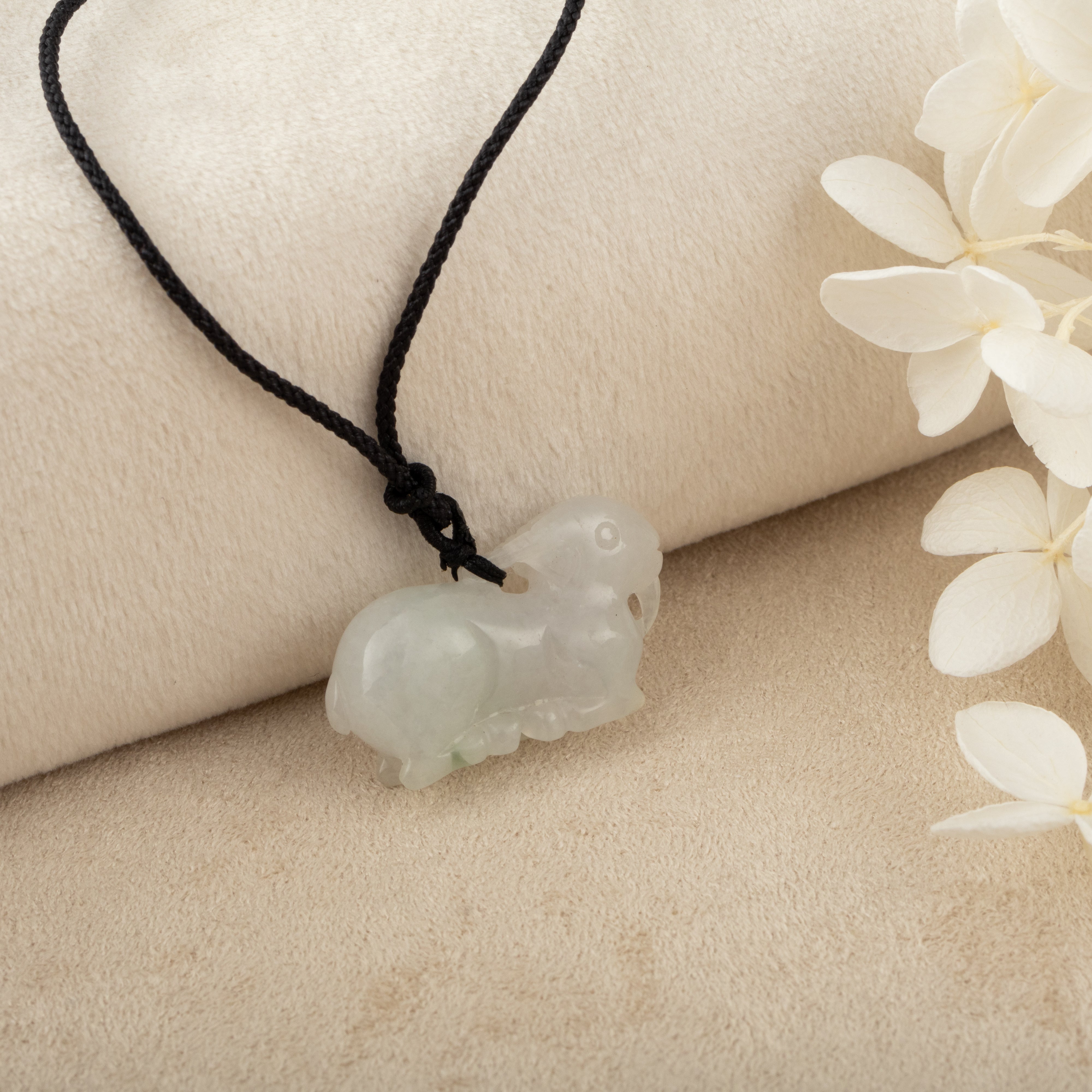 Gransky Carved Goat Jadeite Pendant