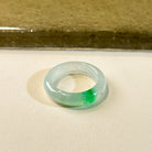 Gransky Genuine Natural Burmese Green Jade Band Ring US 8.5